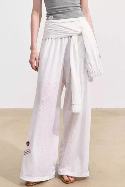 Airy Linen Wide-Leg Pants