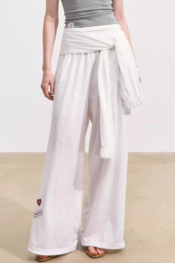 Airy Linen Wide-Leg Pants