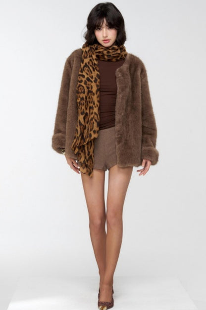 Slavic Aesthetics Fur-Cuffed Jacket