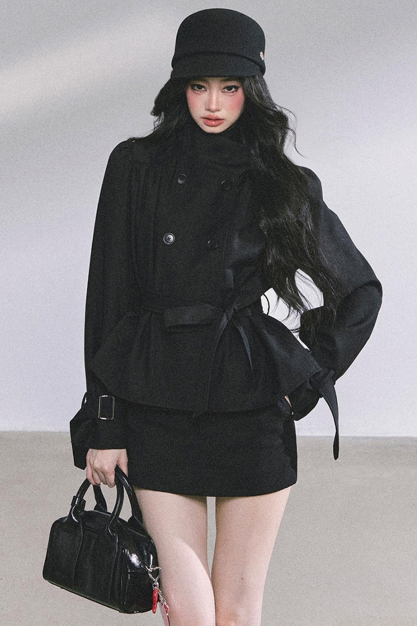 French Autumn Coat & Skirt Set-Up