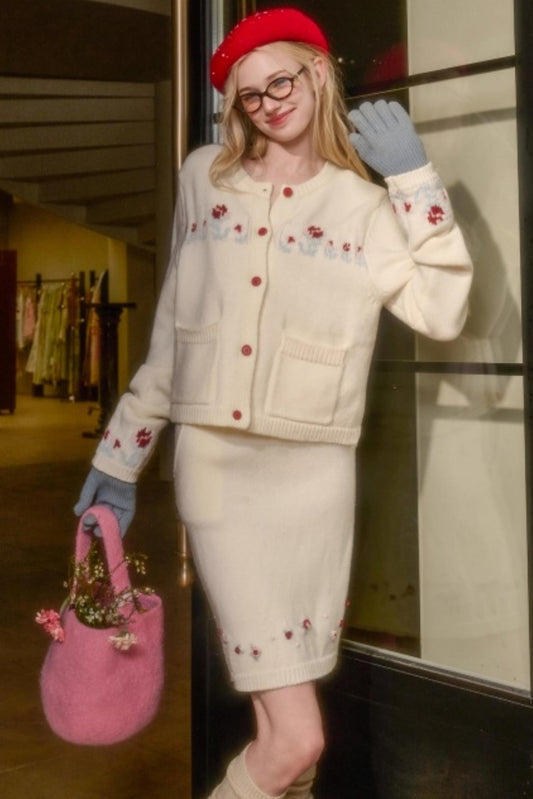 Snow Berry Wool Sweater Set-Up