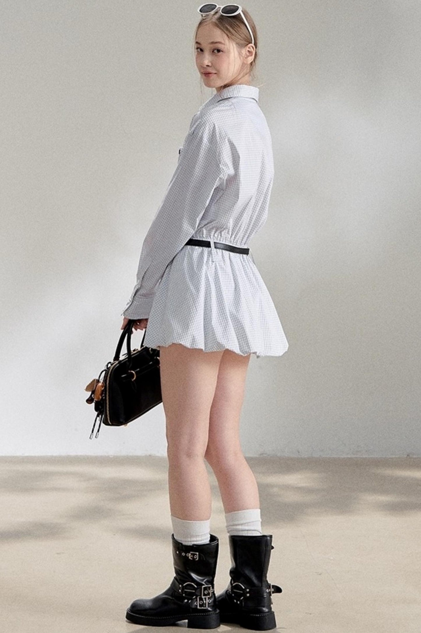 Sweater Shawl Plaid Shirt Dress