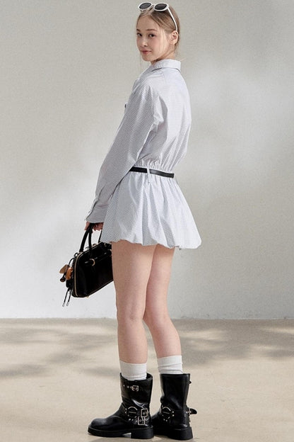 Sweater Shawl Plaid Shirt Dress