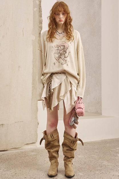 V-Neck Pullover Sweater