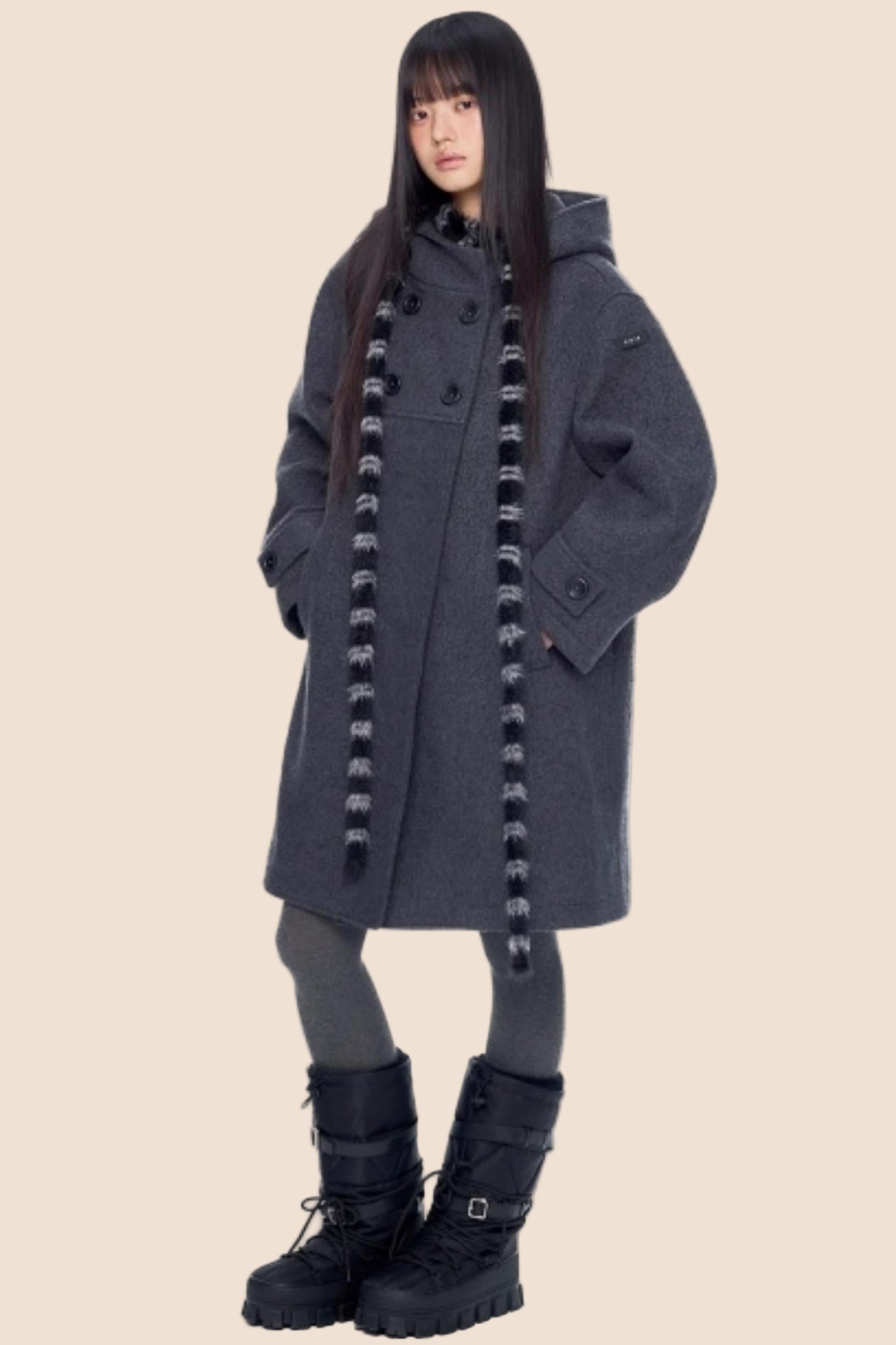 Retro Hooded Woolen Coat