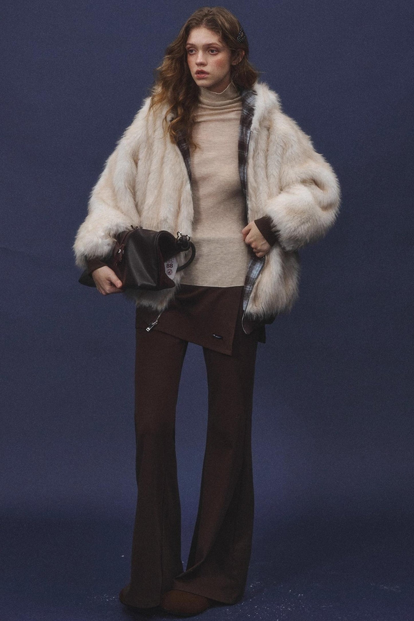 Irregular Flared Knit Pants