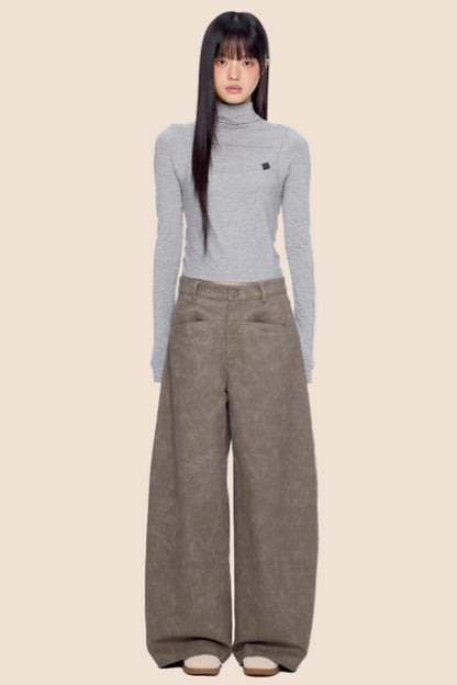 Retro Scimitar Wide-Leg Pants