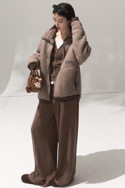 Tears Knit Top & Wide-Leg Pants Set-Up