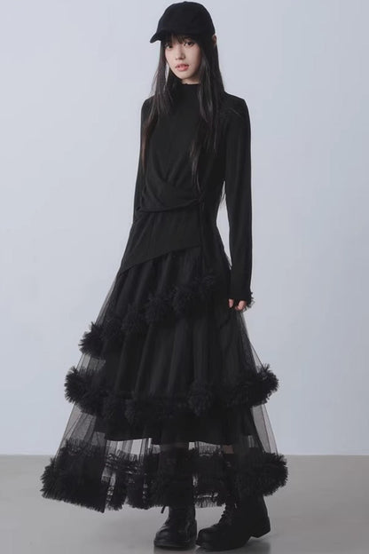 Mist Falling Mesh Skirt