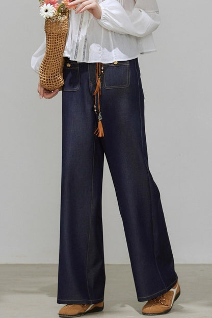 Autumn High Waist Denim Pants
