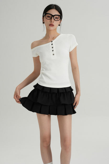 Chic Buttoned T-Shirt