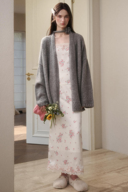 Comfortable Embroidery Top & Skirt Set-Up