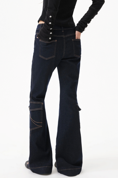 Retro Denim Flared Pants