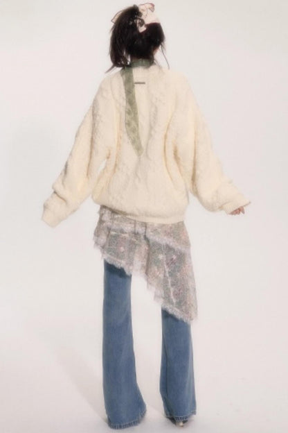 Embroidered Lace Ruffle Dress