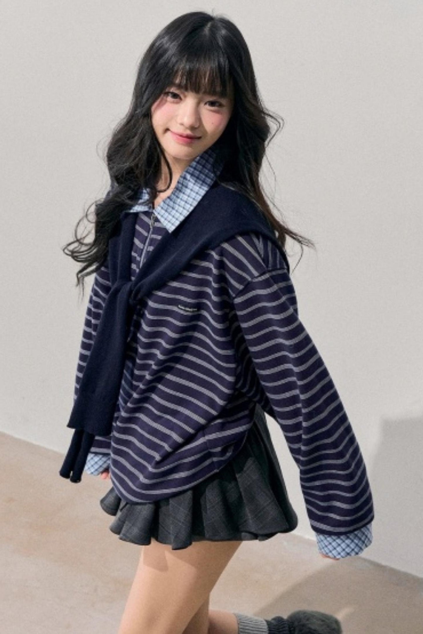 American Striped Polo Top