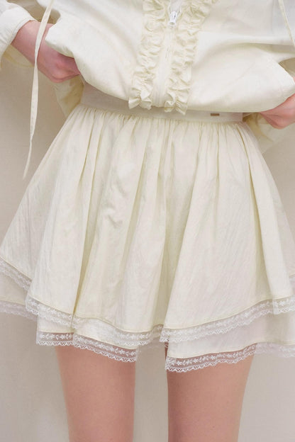 Tencel Drawstring Jacket Skirt Set-Up