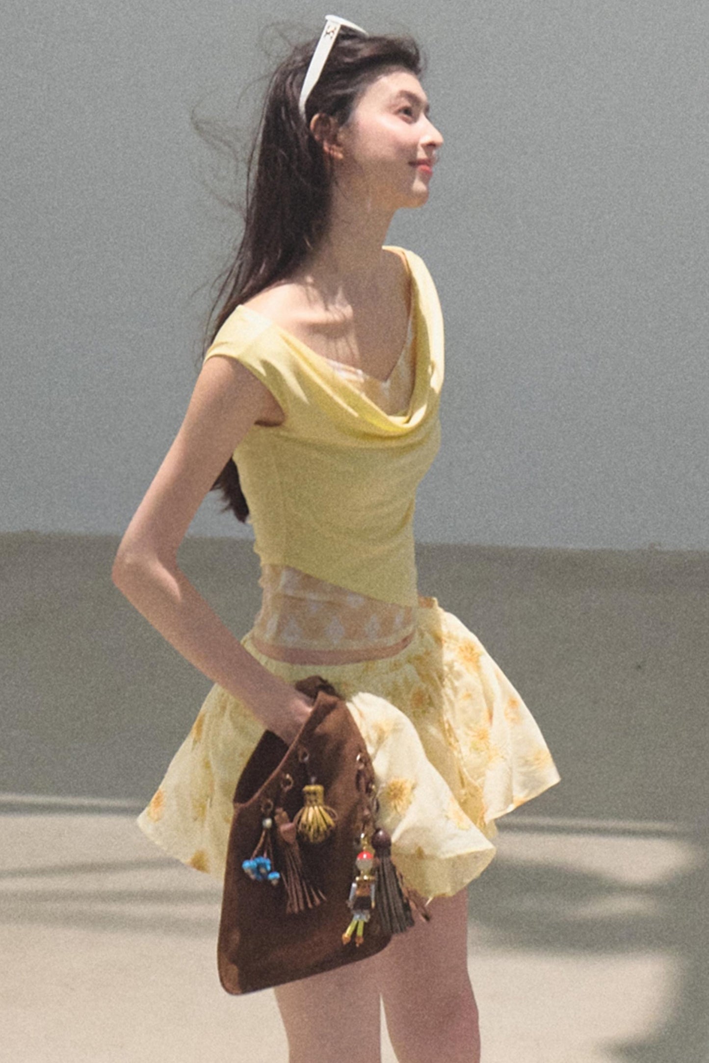 Embroidered Puffy A-Line Skirt