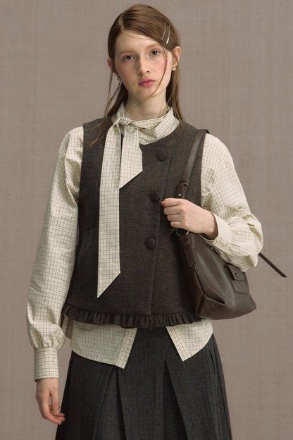 Foreign Style Sleeveless Vest Set-Up