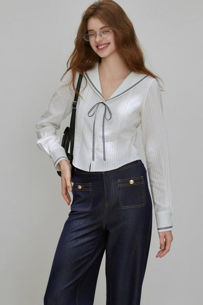 Basic Thin Maritime Casual Shirt