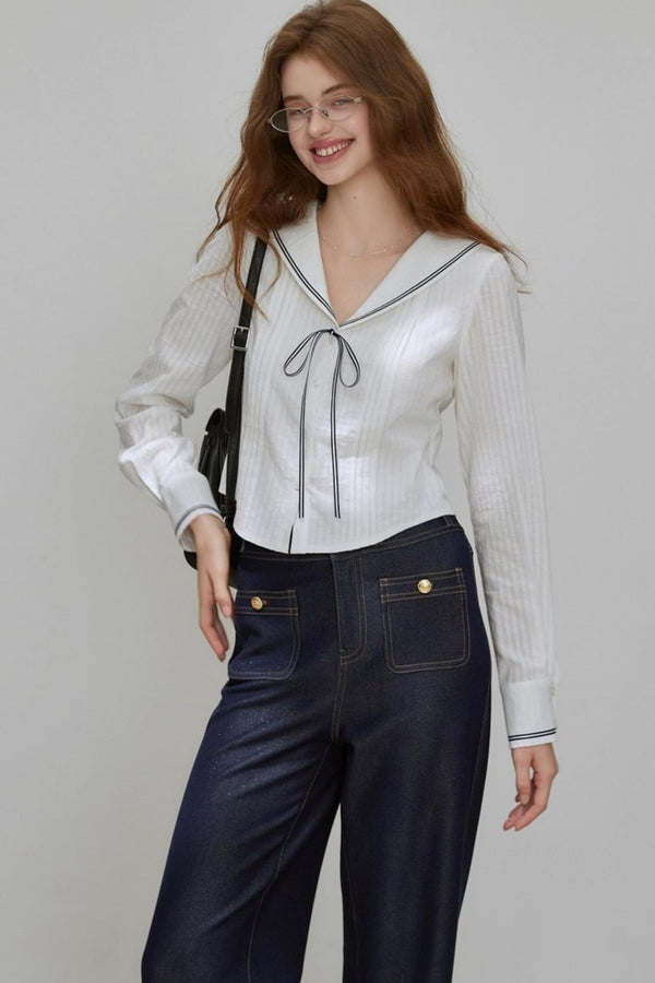 Basic Thin Maritime Casual Shirt