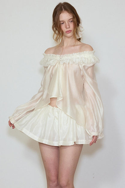 Soft Glow Hooded Jacket & Skirt Set-Up