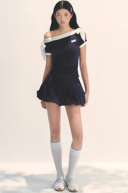 One-Shoulder Shaping T-Shirt