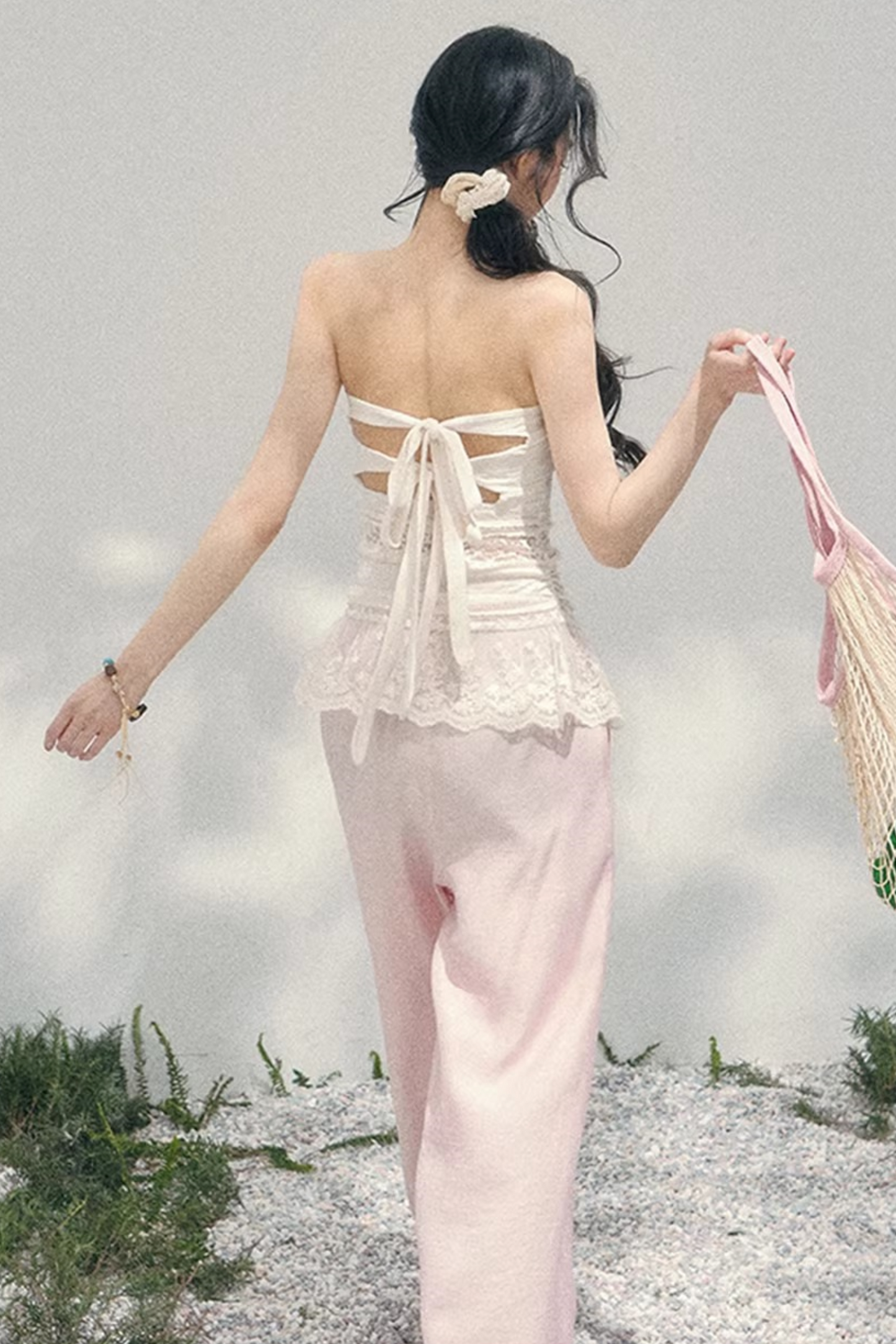 Hazy Muse Lace Tube Top