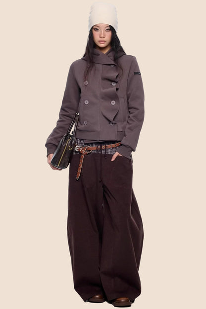 Gestreifter Dekonstruierter Kapuzenoberteil