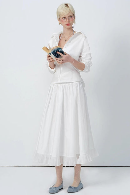 High-Waist A-Line Skirt