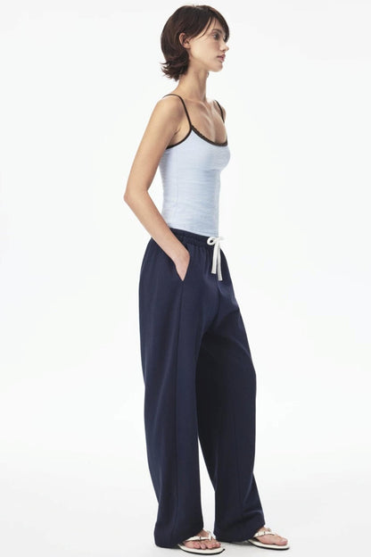 Canotta in pizzo con color-blocking