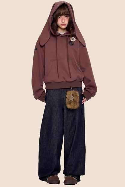 Retro Rabbit Drawstring Hoodie