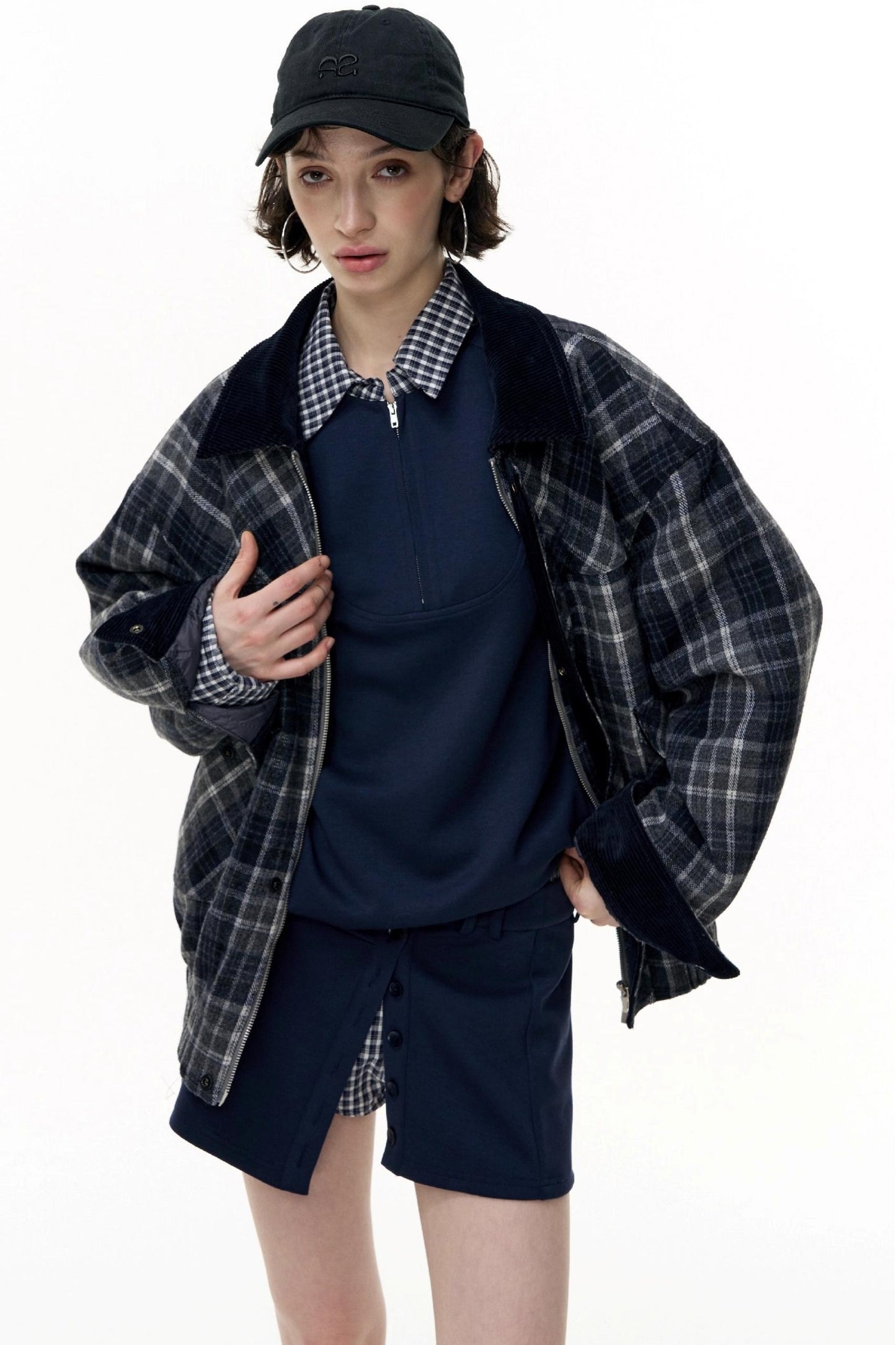 Patchwork Pullover Sweatshirt Set-Up