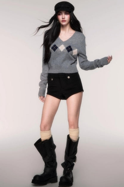 Comfortable Wool A-Line Shorts