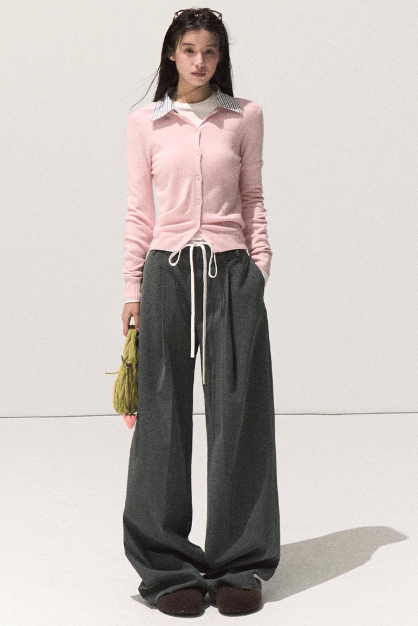 Linear Drape Slacks Pants