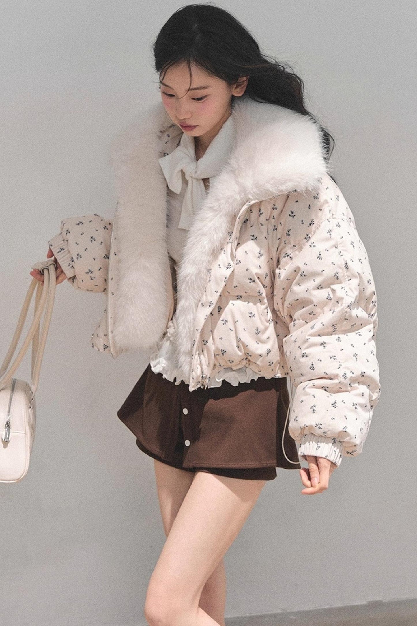 Ruffled Lace Bow Top