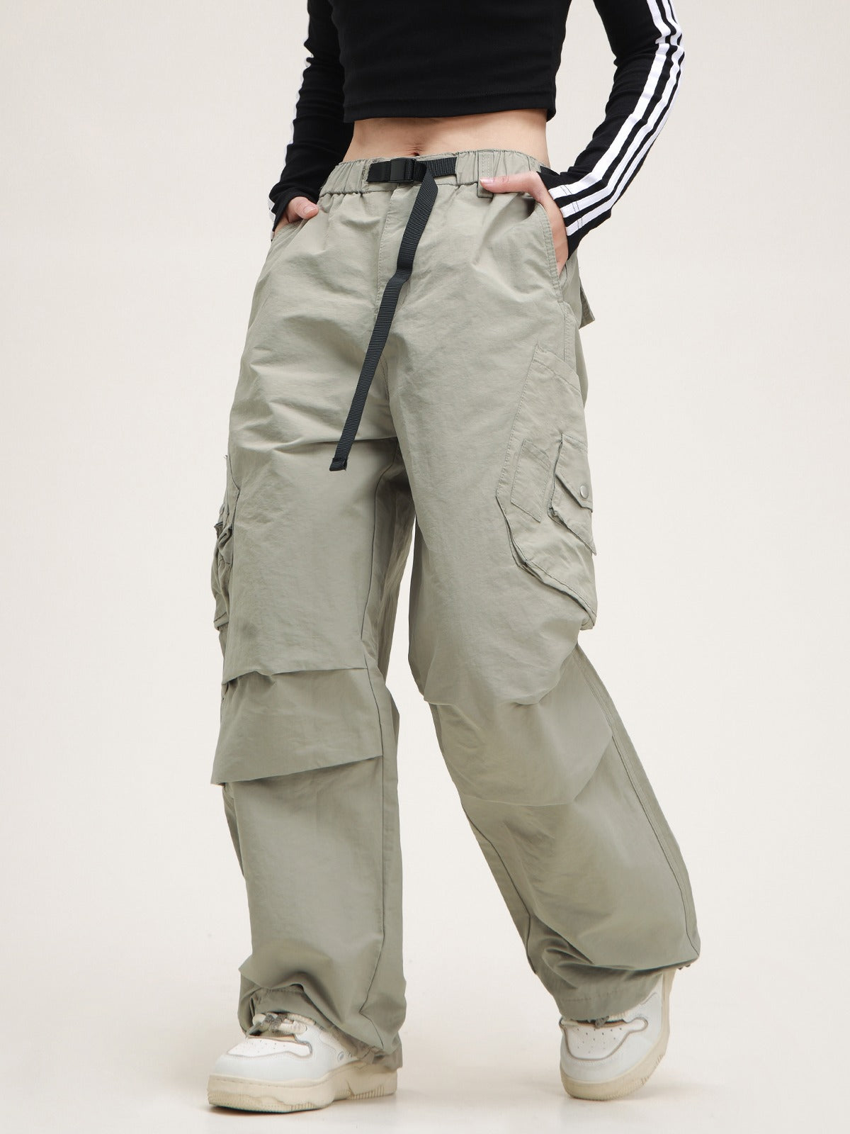 American retro straight loose cargo pants