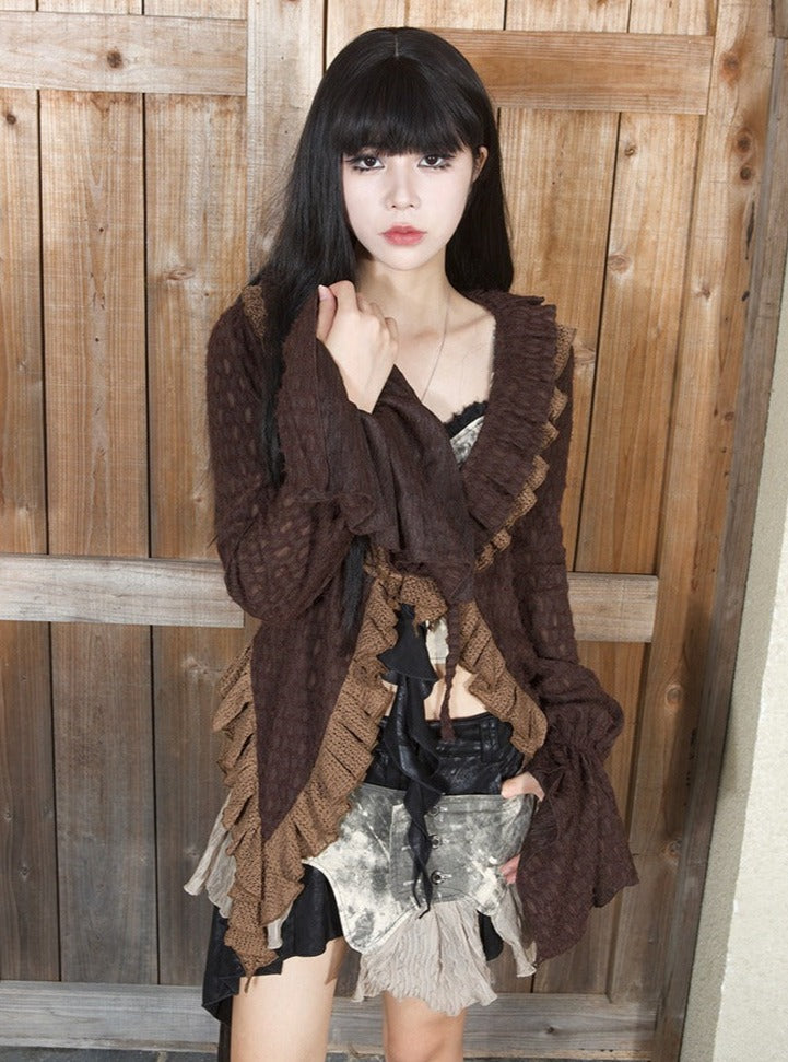 lace long-sleeved outer