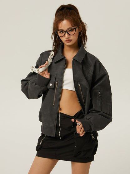 American PU leather jacket