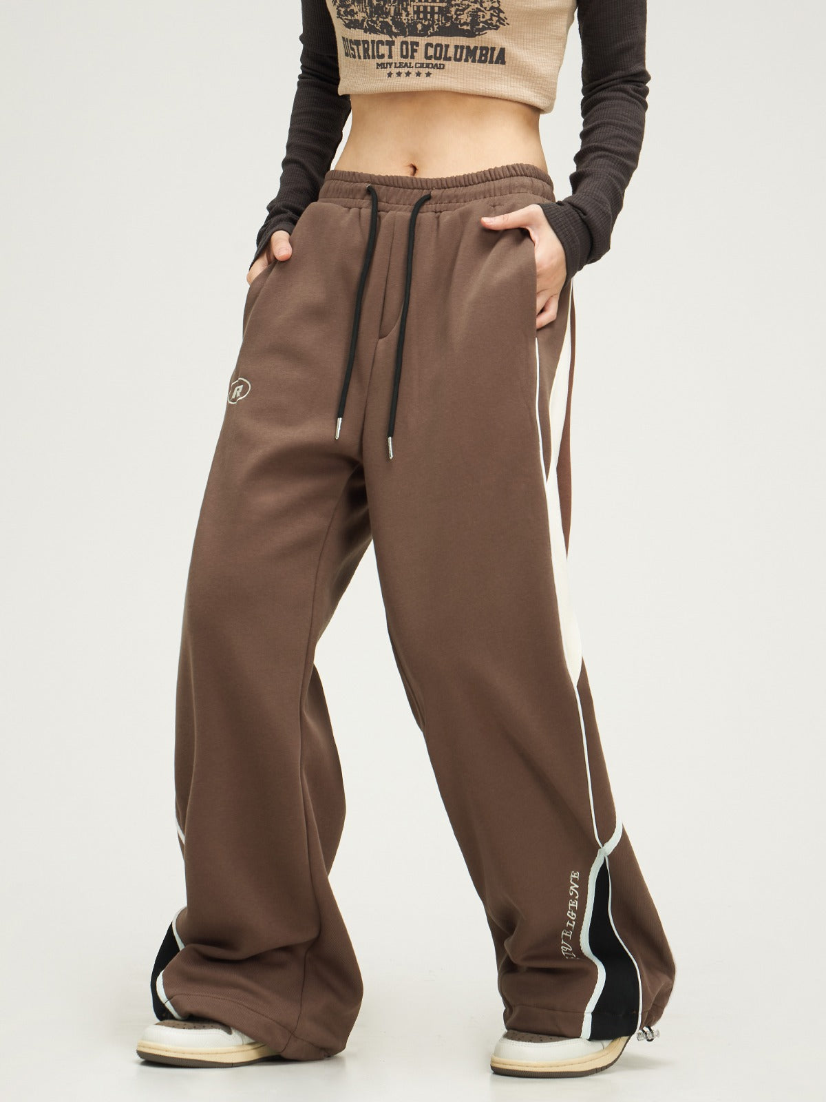 American retro straight loose pants