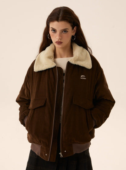 loose short cotton-padded jacket