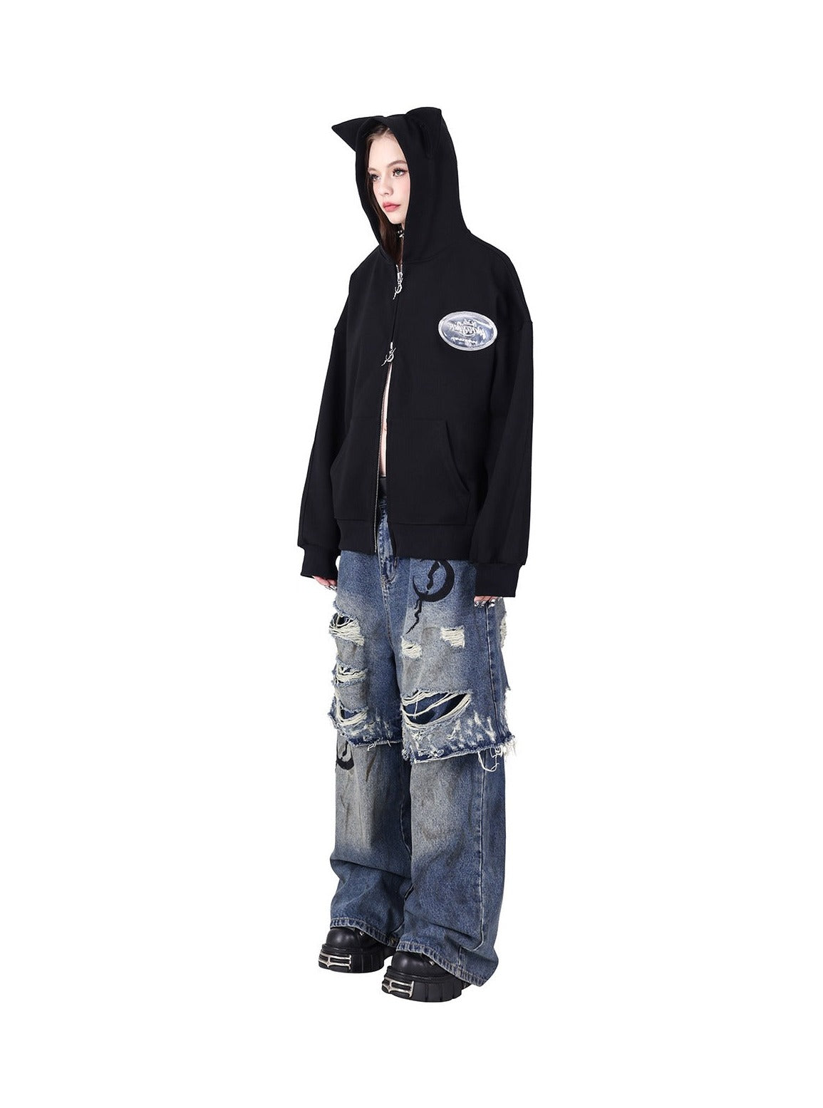 Hooded Genderless Basic Coat