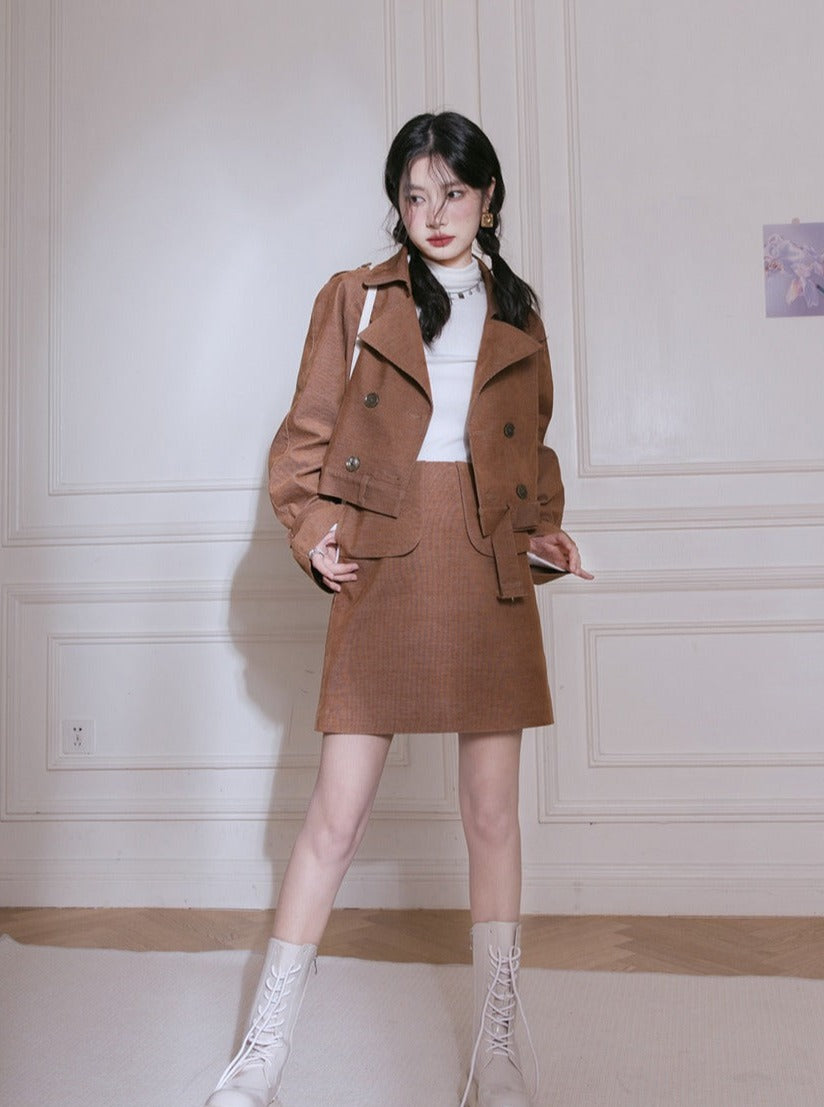 button trench jacket