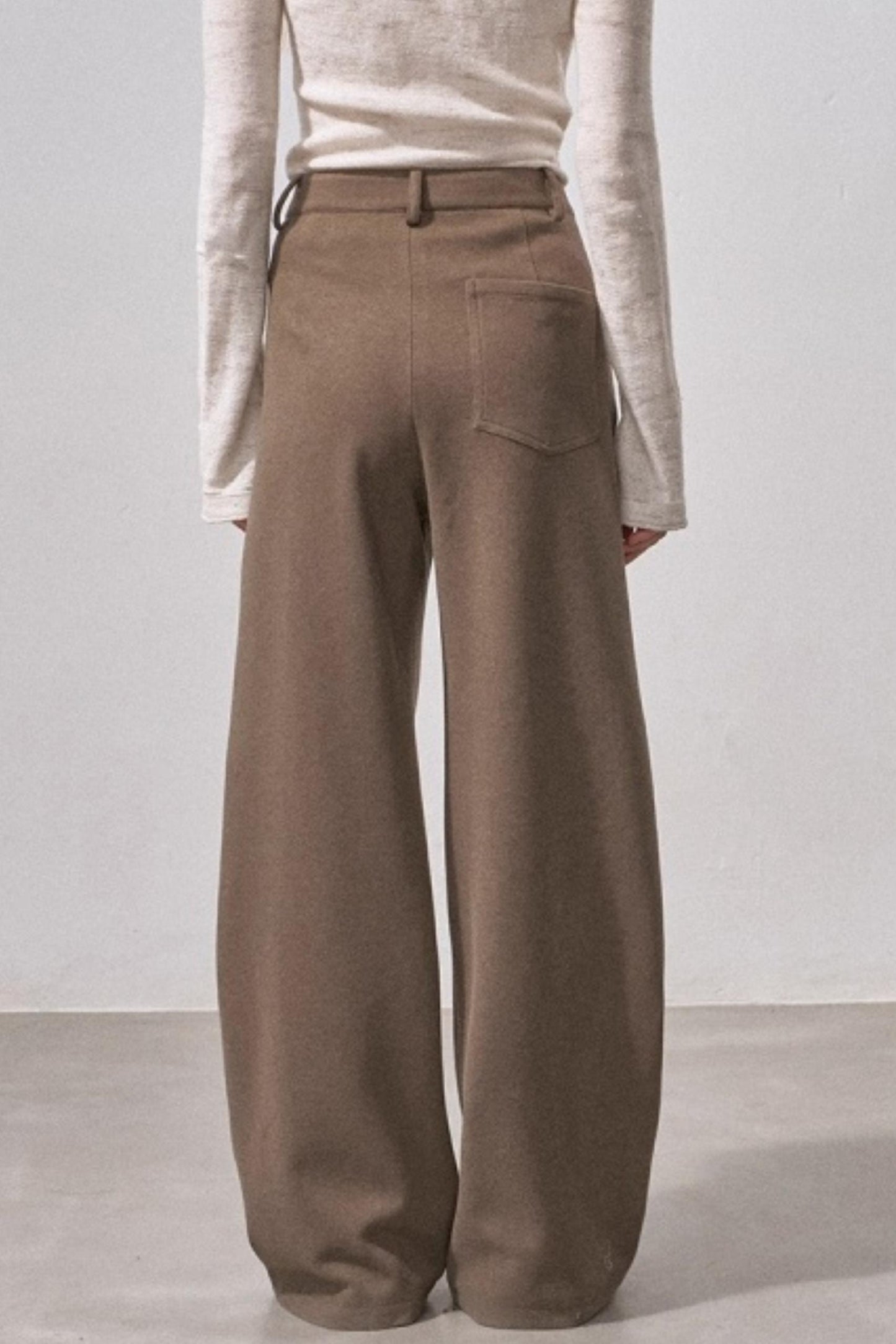 Wool Blend Scimitar Pants