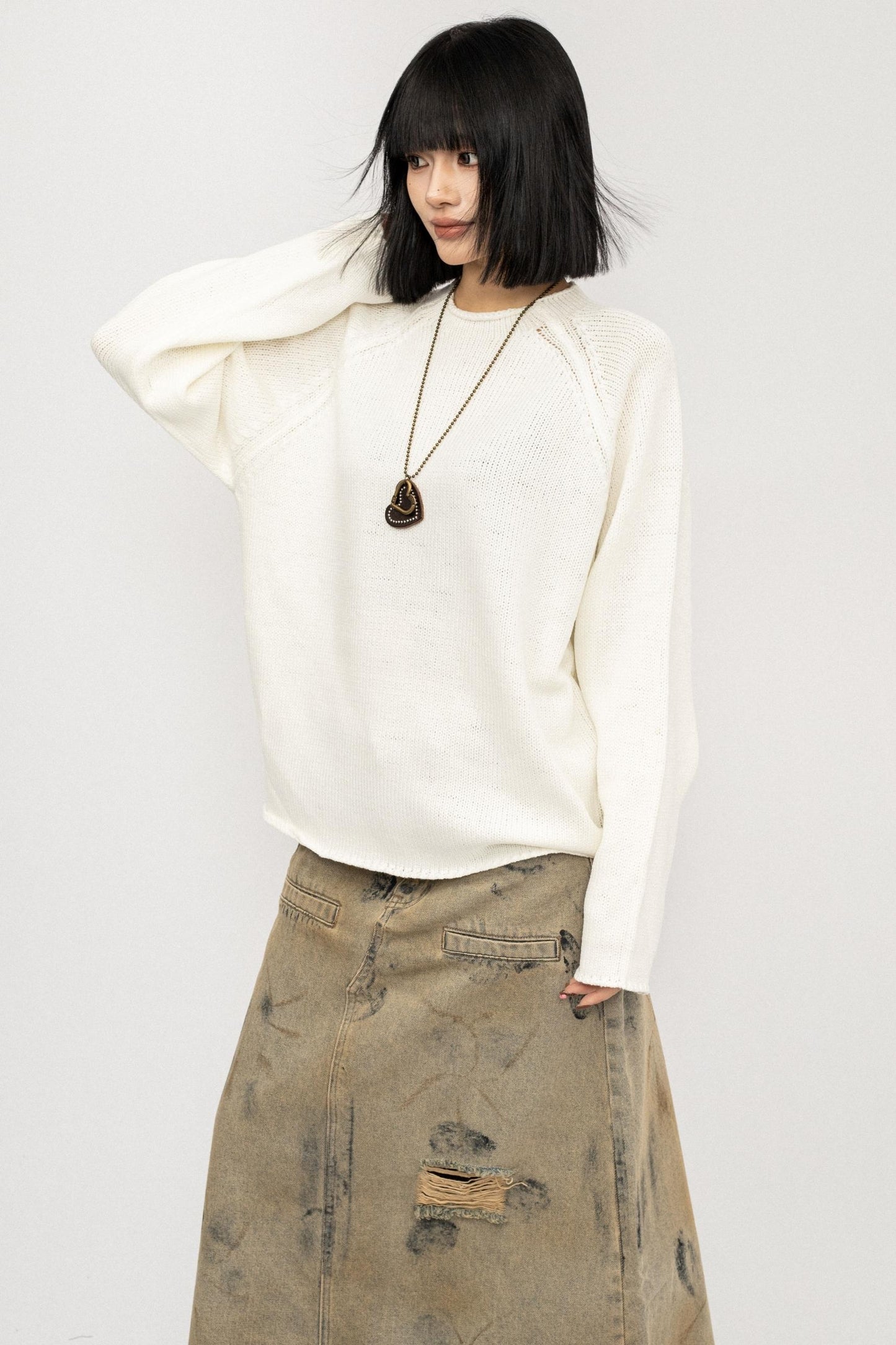 Autumn Vintage Crew Knit Top