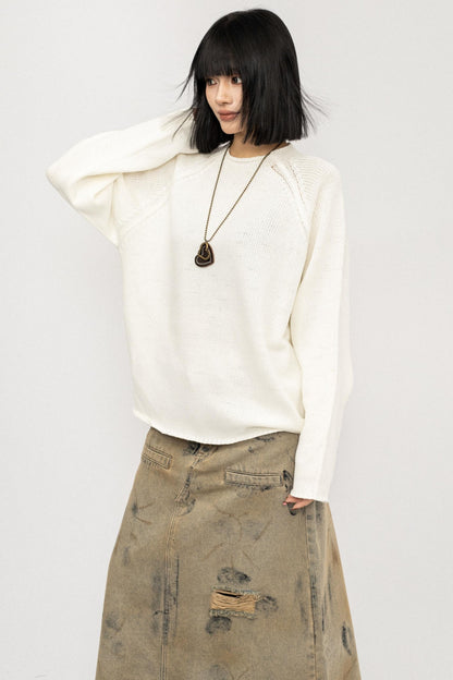 Autumn Vintage Crew Knit Top