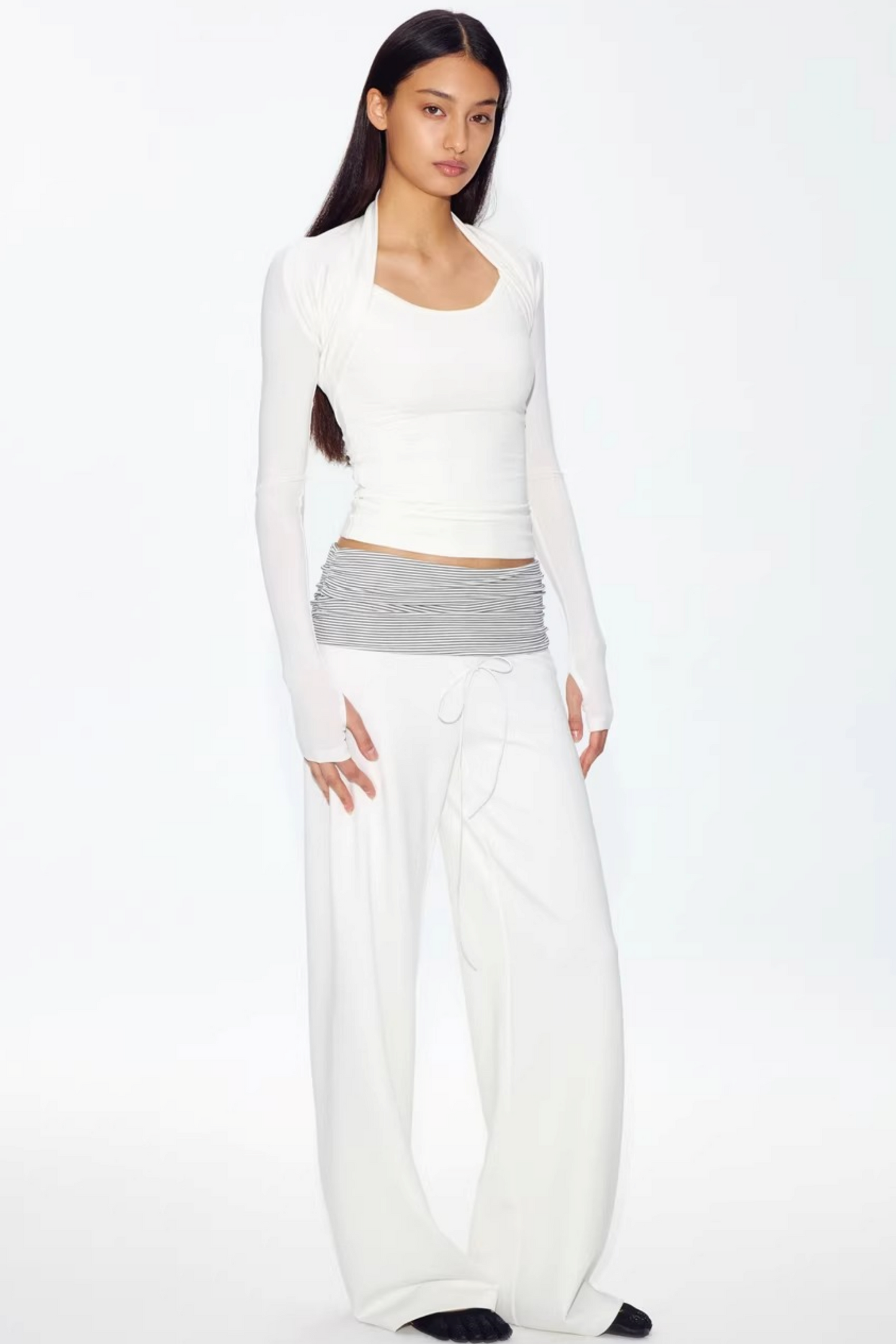 Color-Blocked Striped Sweatpants