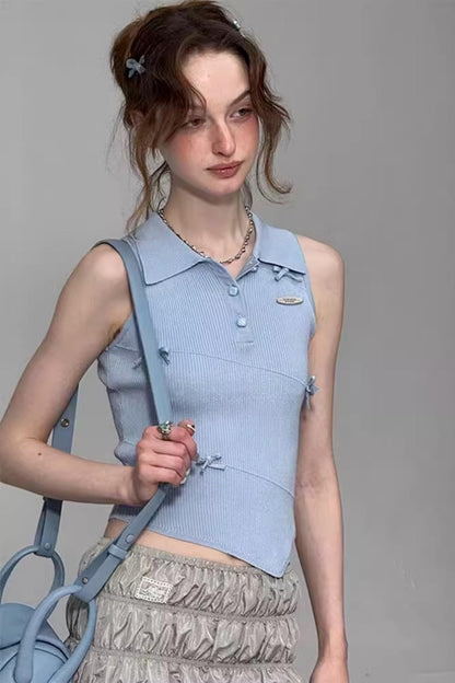 Chic Asymmetrical Polo Tank