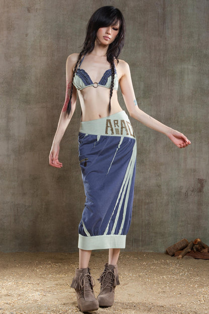 Colorful Punk Ruffle Bikini