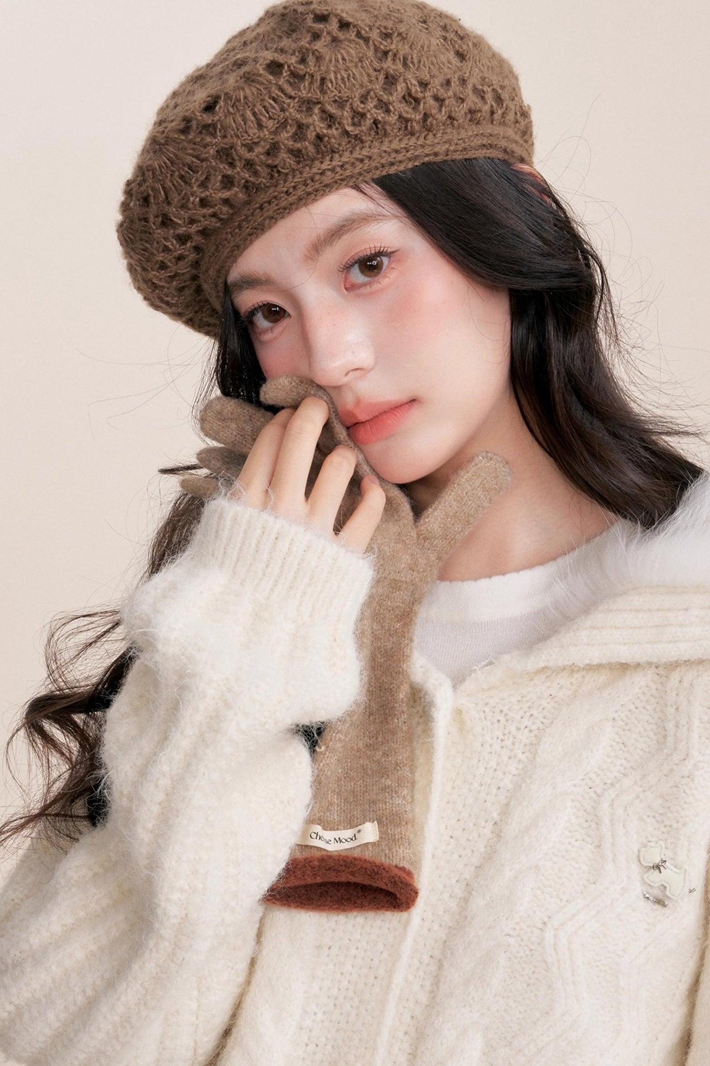 Winter Faux Patchwork Cardigan