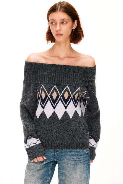 Color-Blocked Diamond Dress